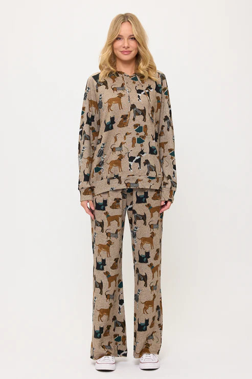 Holiday Dogs Tunic Print Hoodie