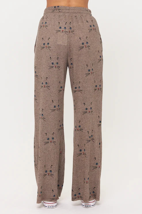 Cat Whiskers Print Tunic Pants