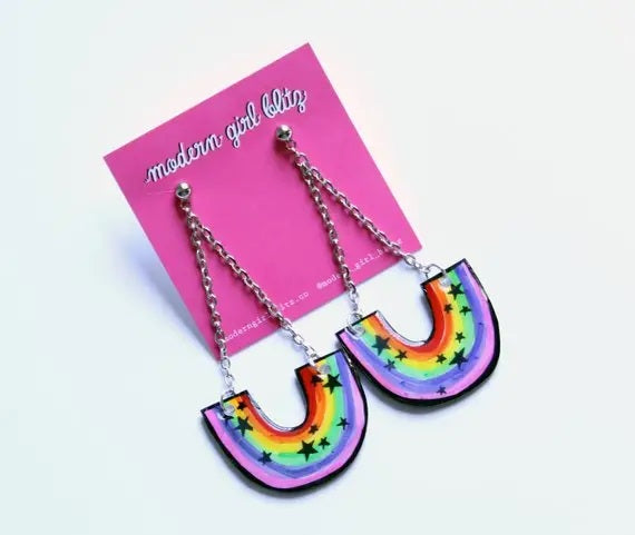 Speckled Rainbow Earrings