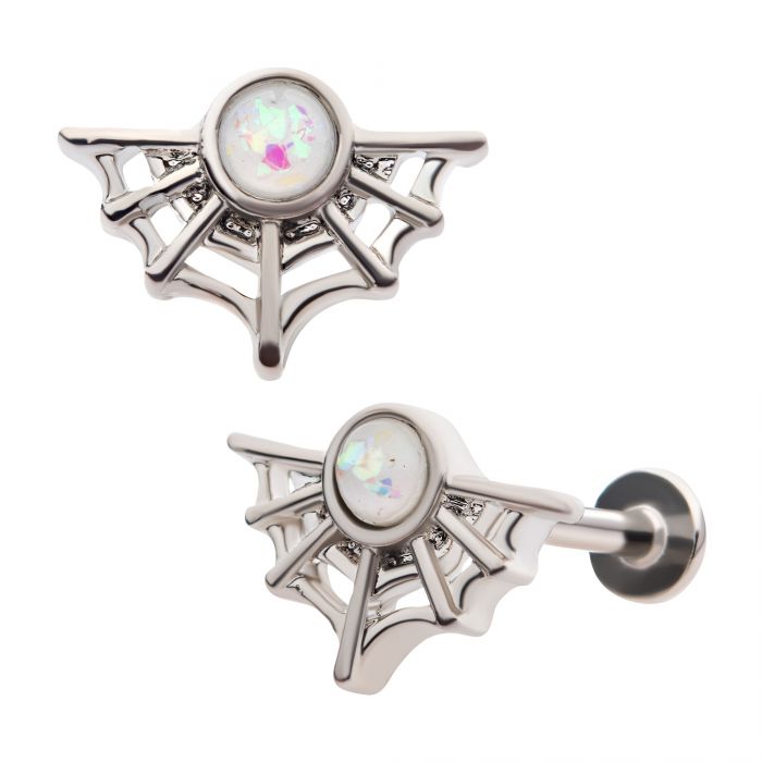 Spiderweb Labret Foil Opal