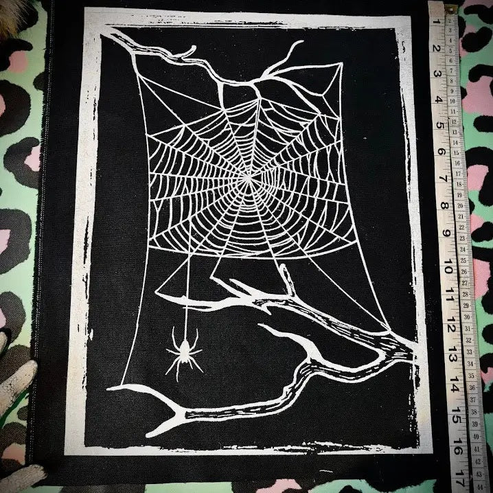 Large Spider Web Back Patch