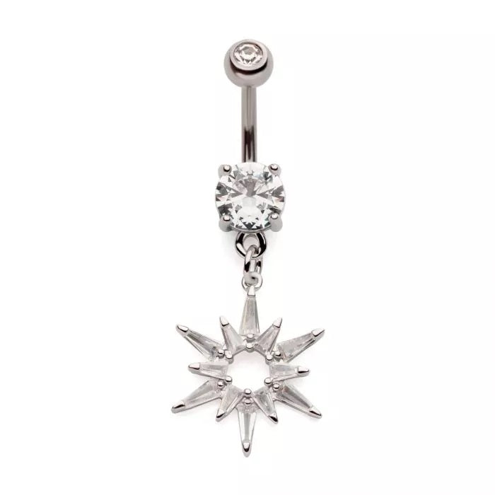 Spikey Sun Jewelled Navel