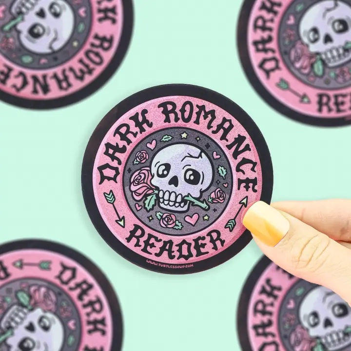 Dark Romance Reader Bookish Holo Vinyl Sticker