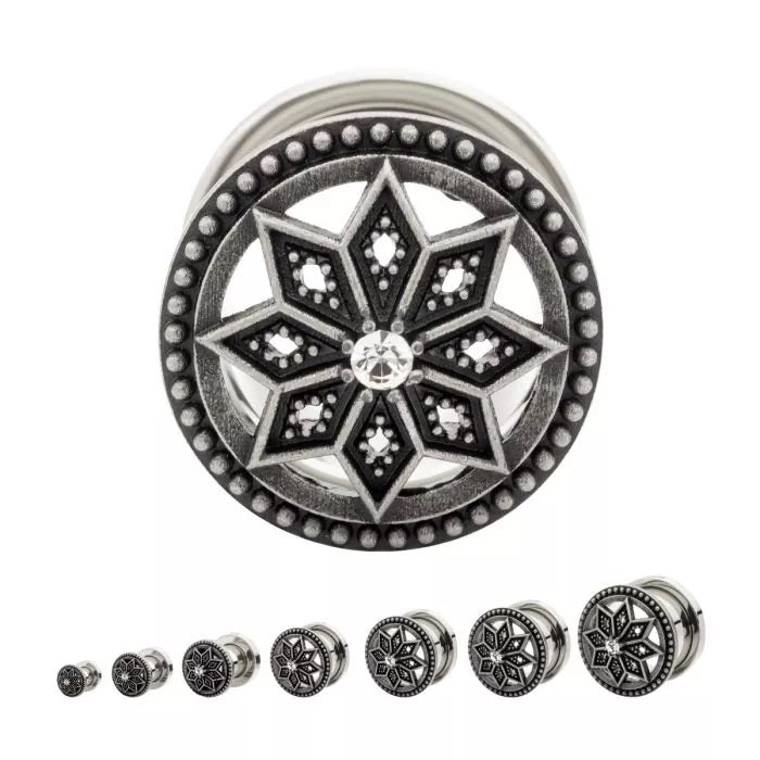 Pointed Flower With Gem 2g