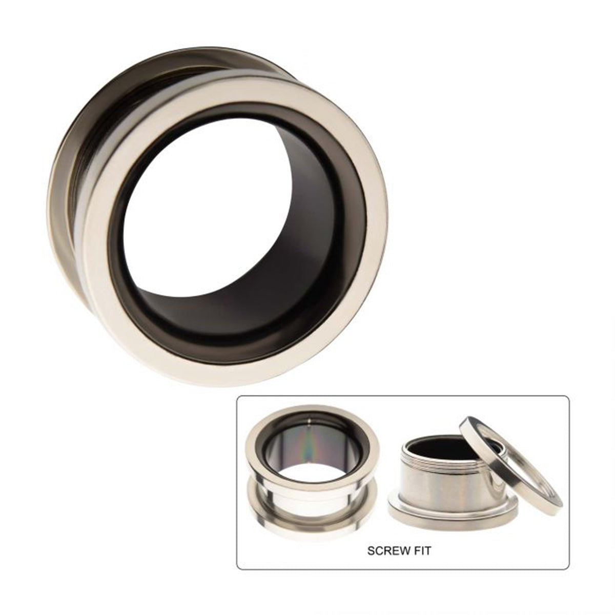 Steel With Black Inlay