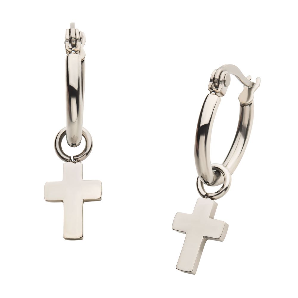 Huggie SS Cross Dangle