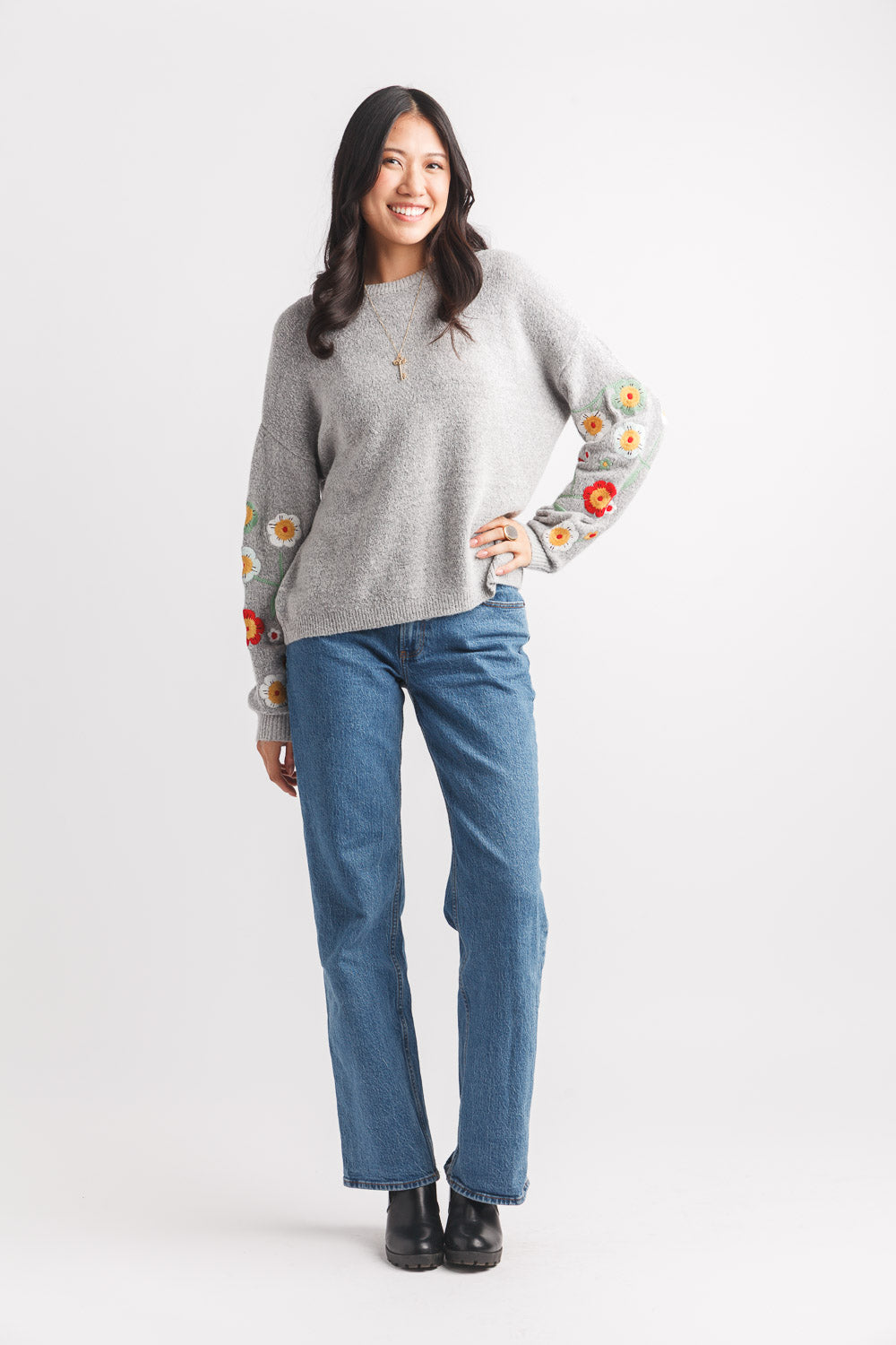 Heathered Pullover Sweater