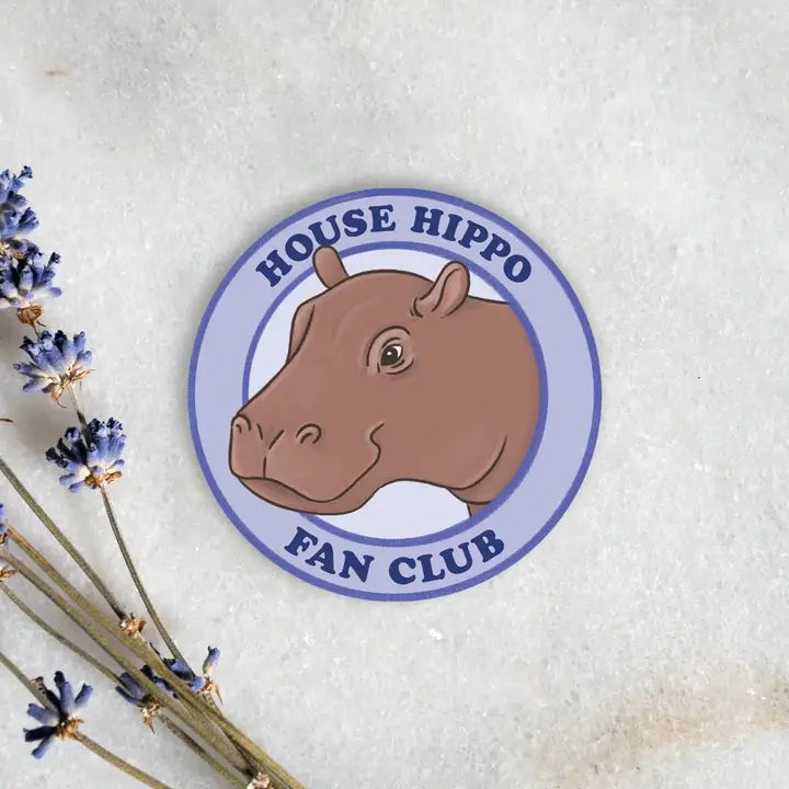 House Hippo Sticker