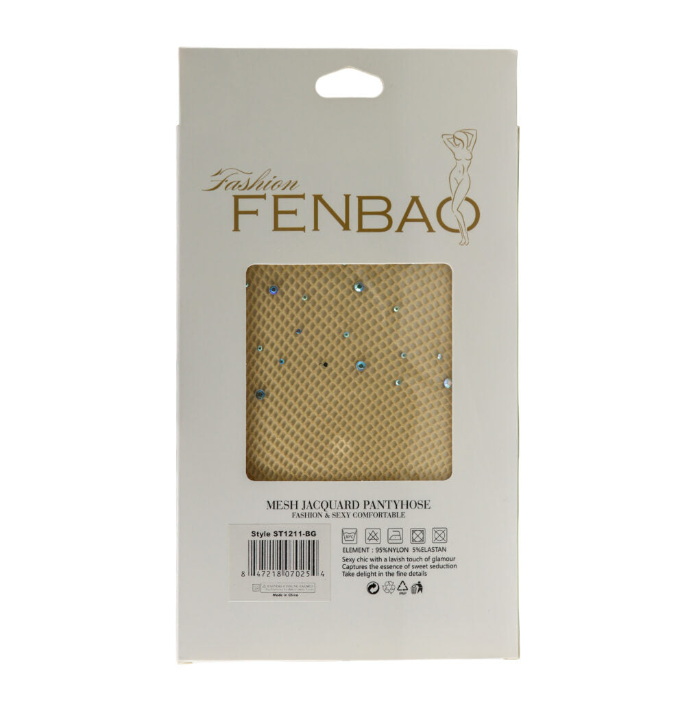 Collants résille nus avec pierres AB