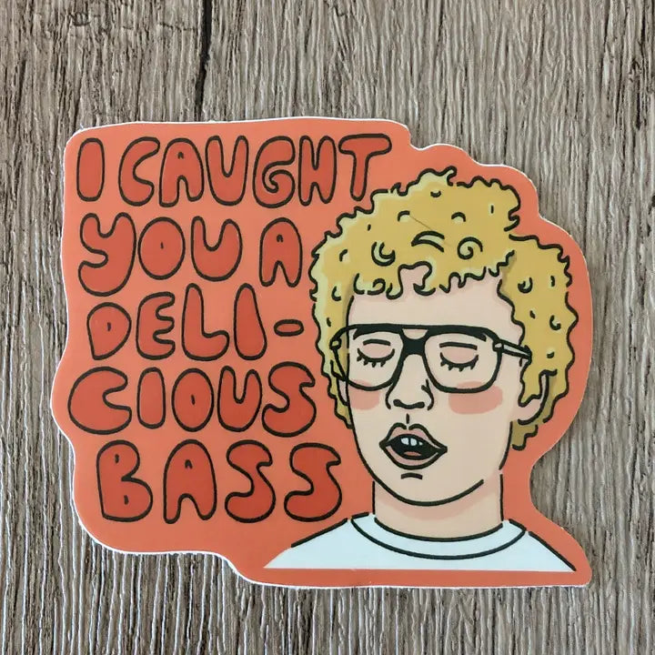 Delicious Bass - Cute Napolean Dynamite Vinyl Sticker