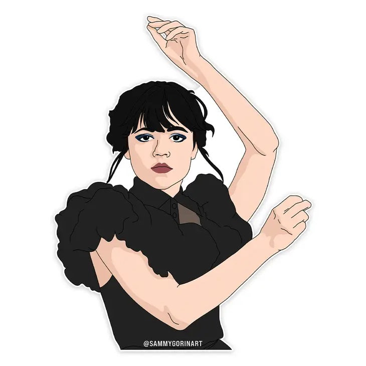 Wednesday Addams Goo Goo Muck Dance Sticker