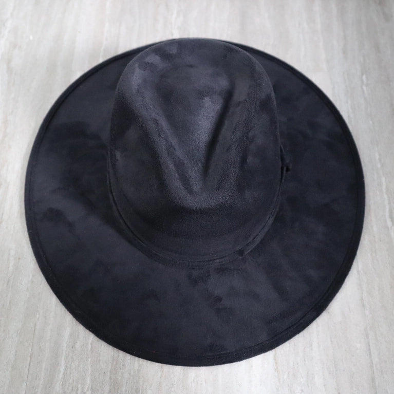 Premium Suede Fedora Hat Stiff Brim