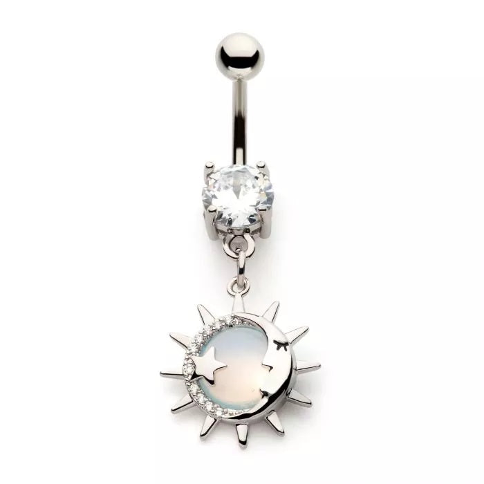 Sun Moon Star With Large Gem