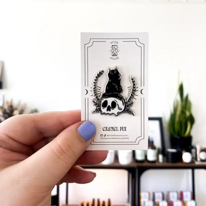 Superstitious (Black Cat) Hard Enamel Pin