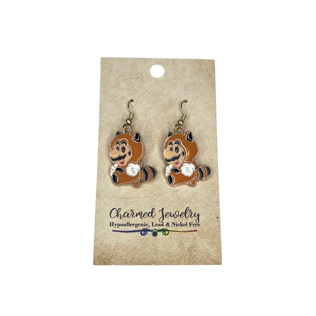 Tanuki Mario Earrings