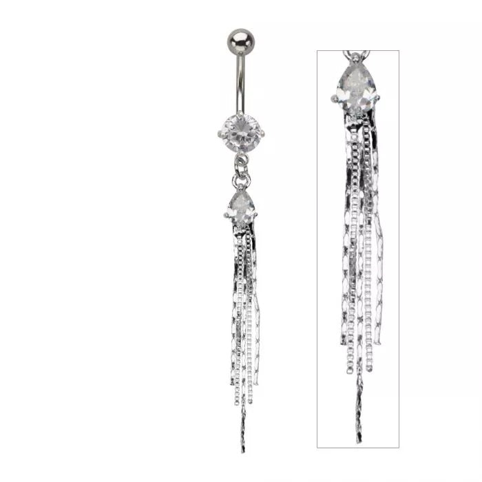 Teardrop With Chains Navel