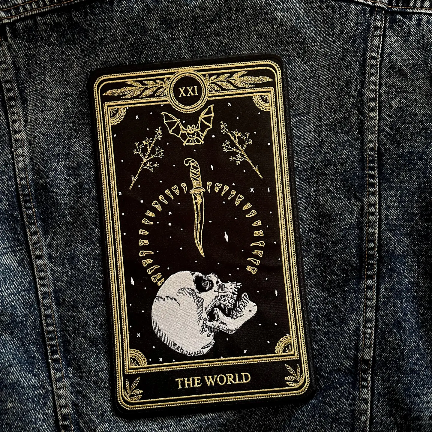 The World Tarot Card Large Embroidered Patch