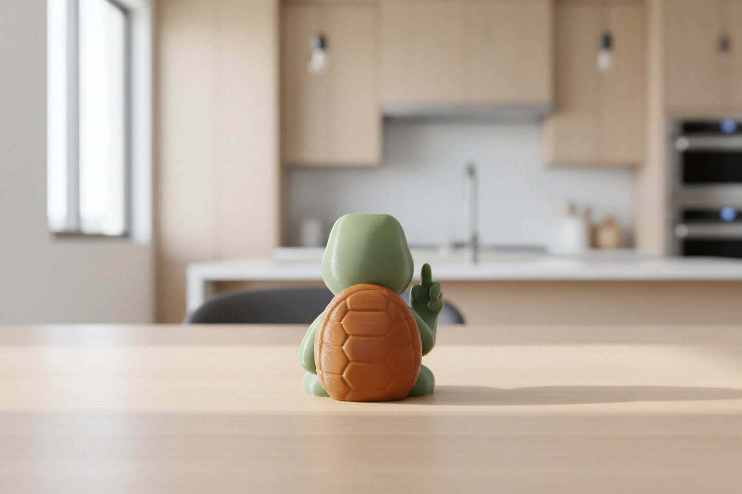 Turtle Middle Finger Figurine