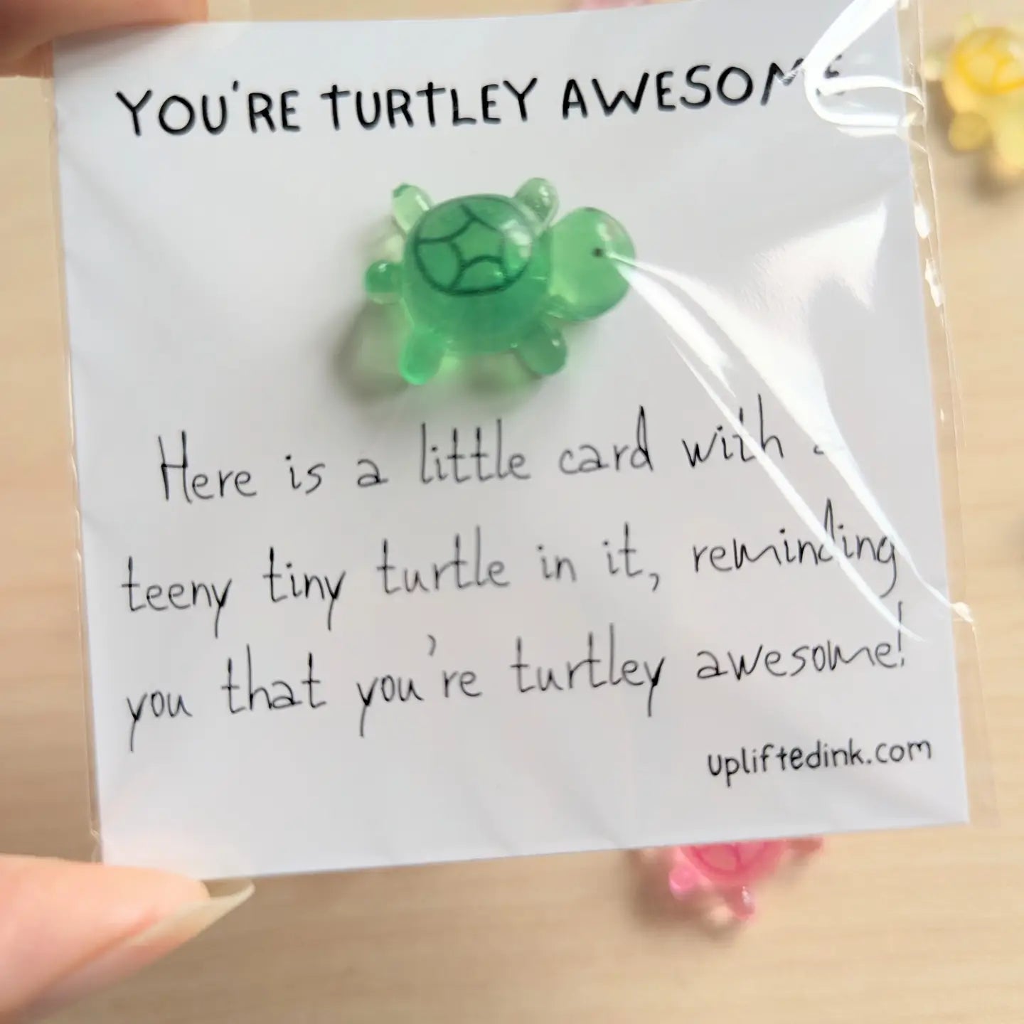 Turtley Awesome Card & Turtle Figurine with Personal Note