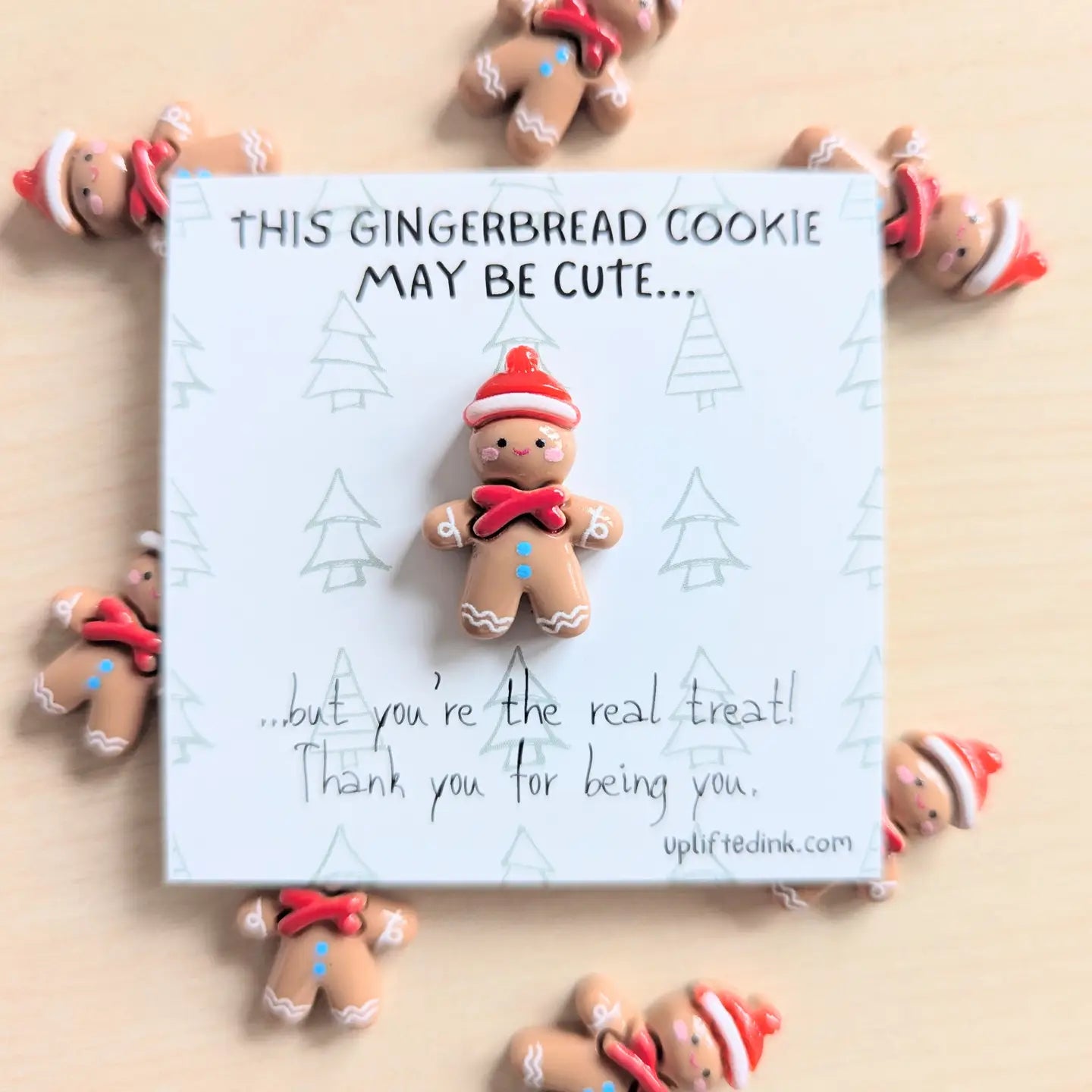 Uplifting Holiday Gingerbread Card W/ Figurine