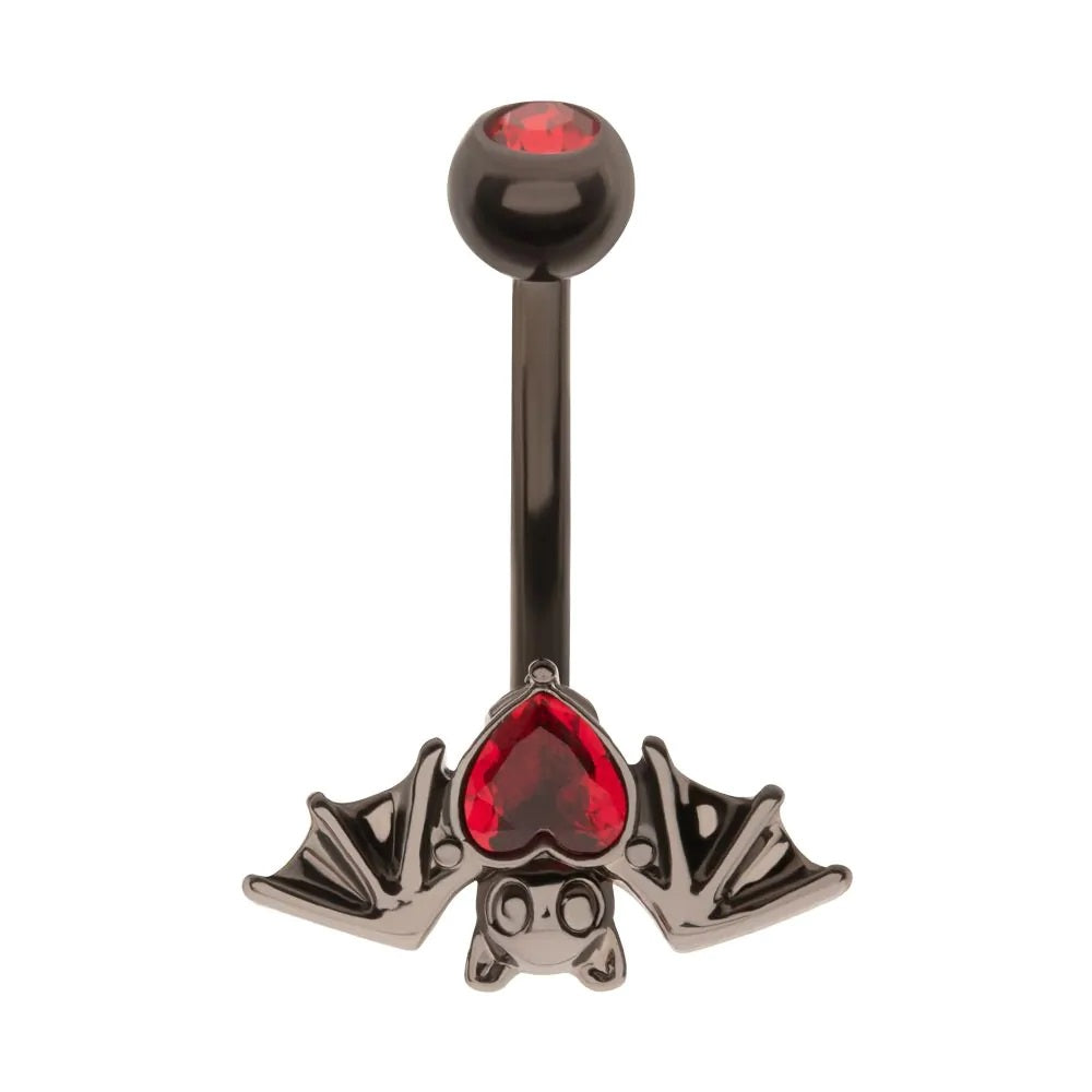 Upside Down Heart Bat Navel