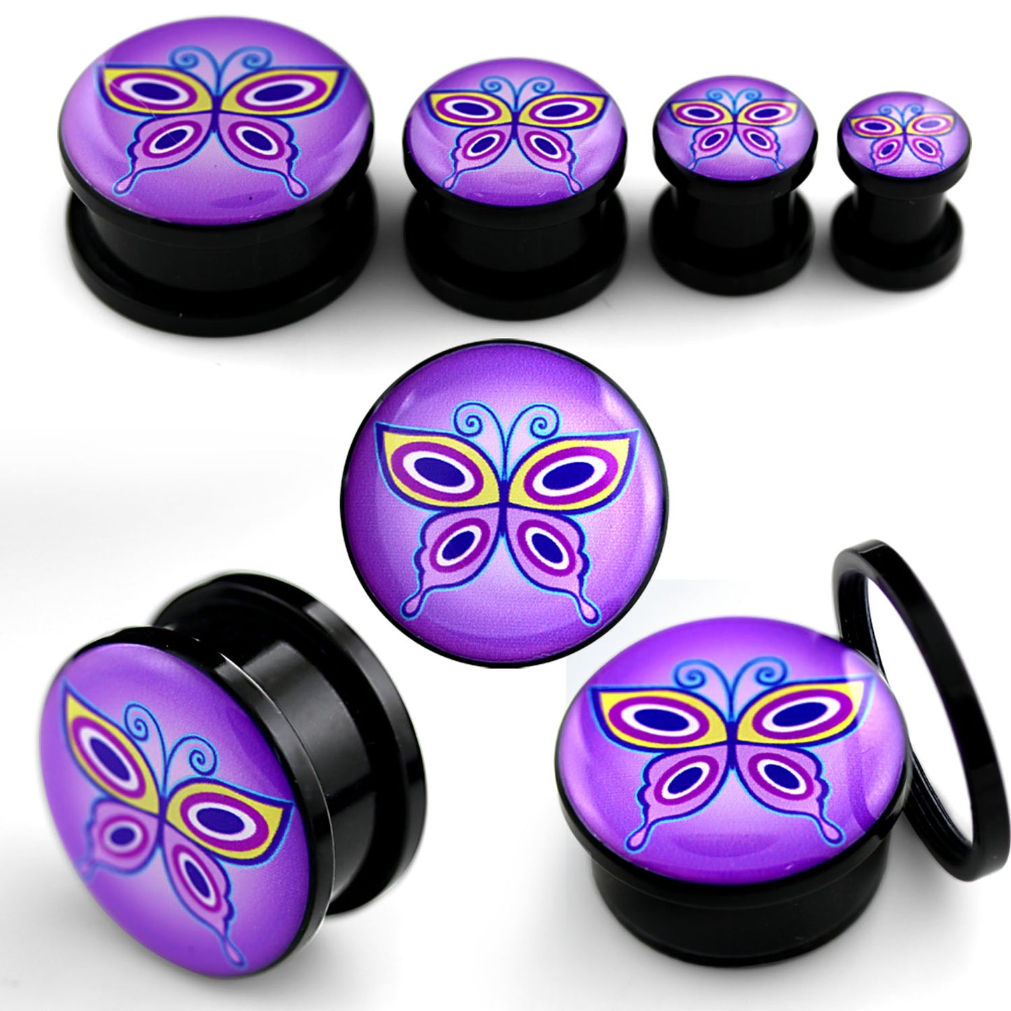 Papillon Fond Violet 0g-7/8