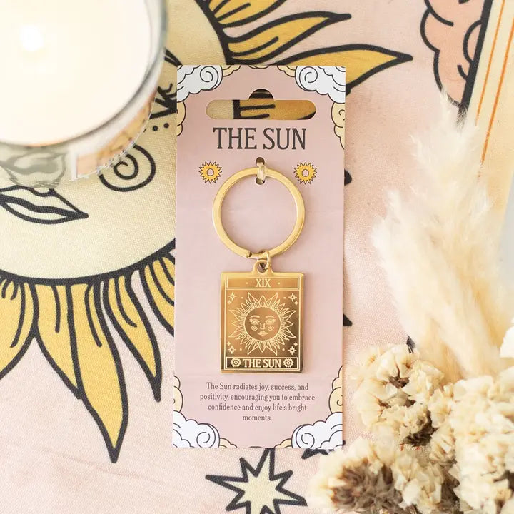 The Sun Vintage Tarot Card Keyring