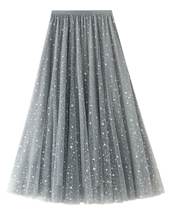 Star Sparkles Midi Skirt