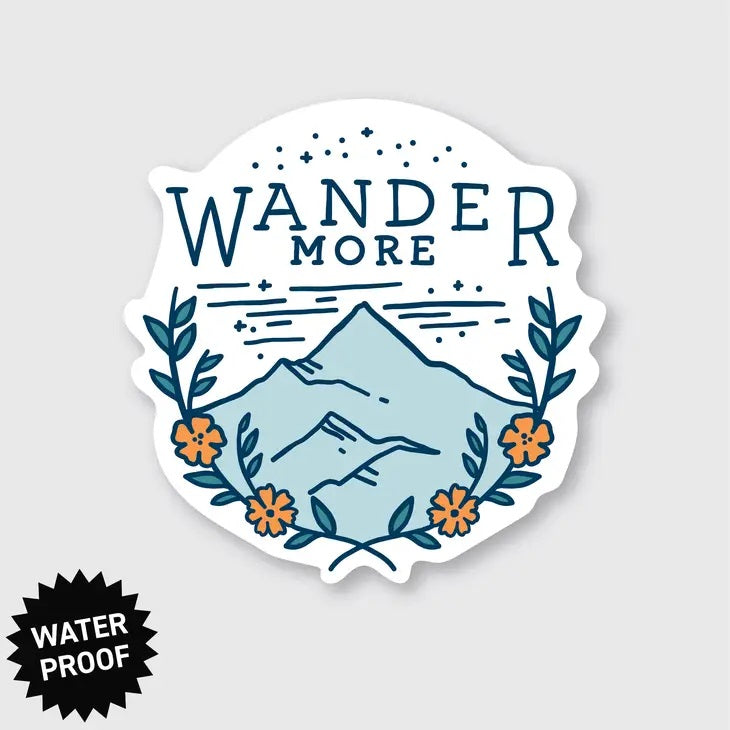 Wander More Sticker 2.8" X 2.86"