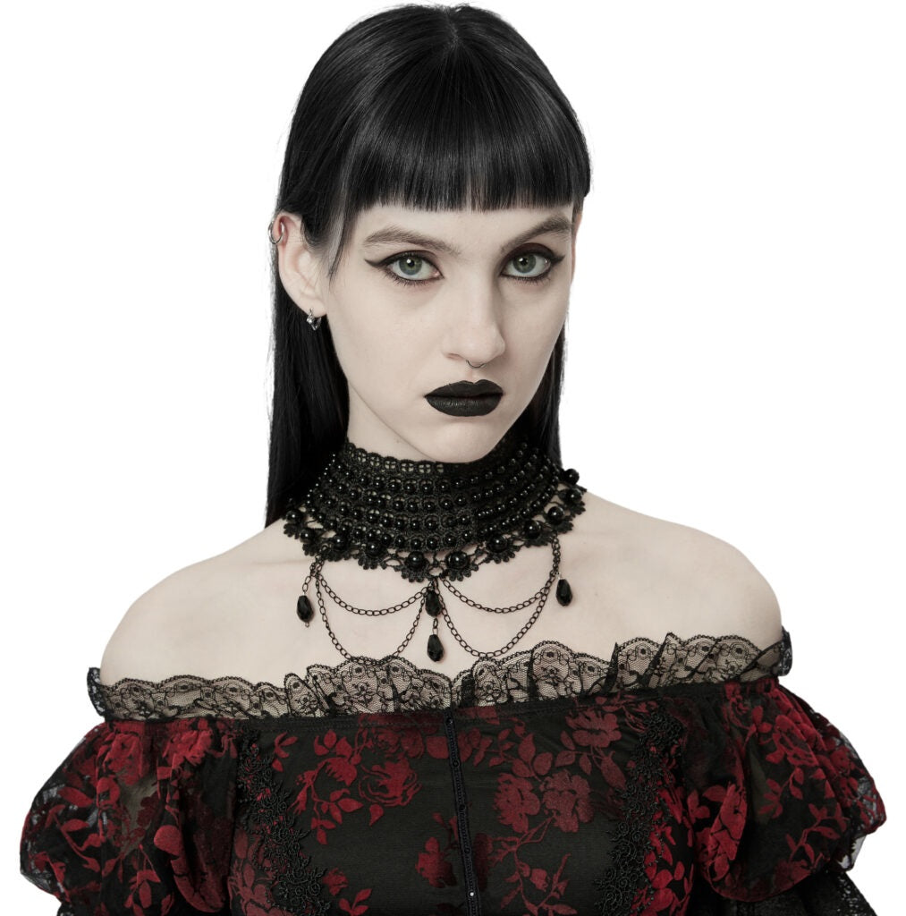 Gothic Pearl Choker