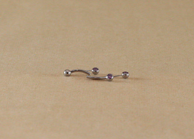 16G TI SIDE-GEM CRV BB 5/16" PURPLE CZ