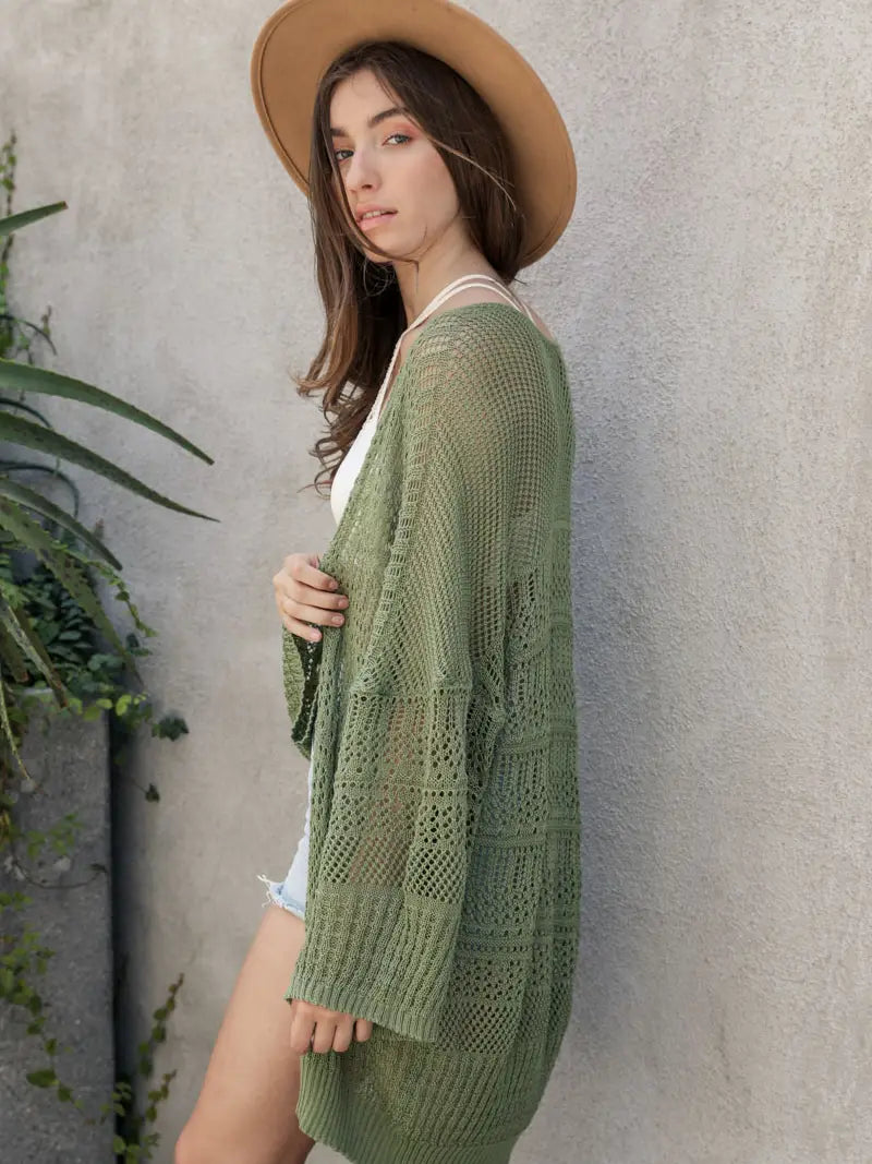 Moss Soft Textured All-Season Cardigan