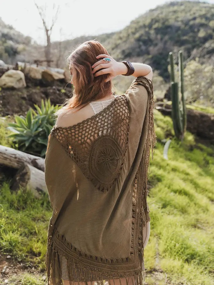 Crochet Medallion Tassel Cover Up