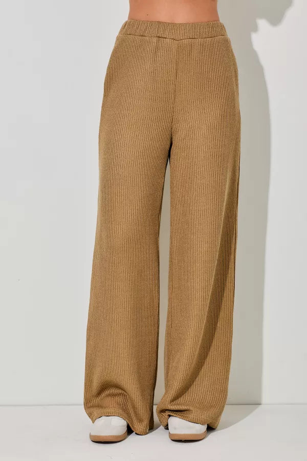 Elastic Knit Long Pants