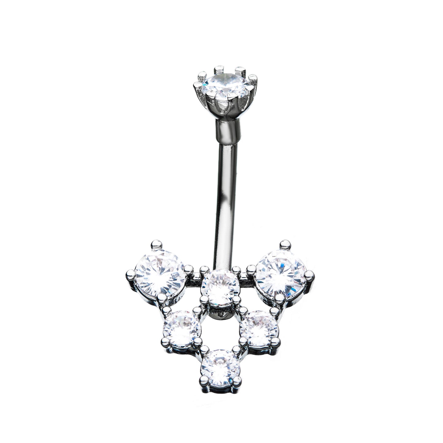 6 puntas de gemas transparentes.