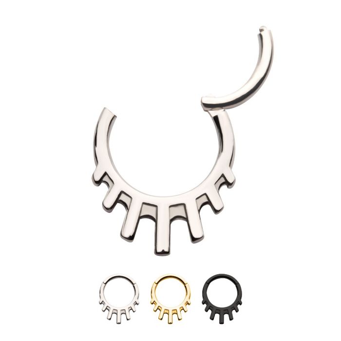 16g 7 Hanging Bars Hinged Hoop