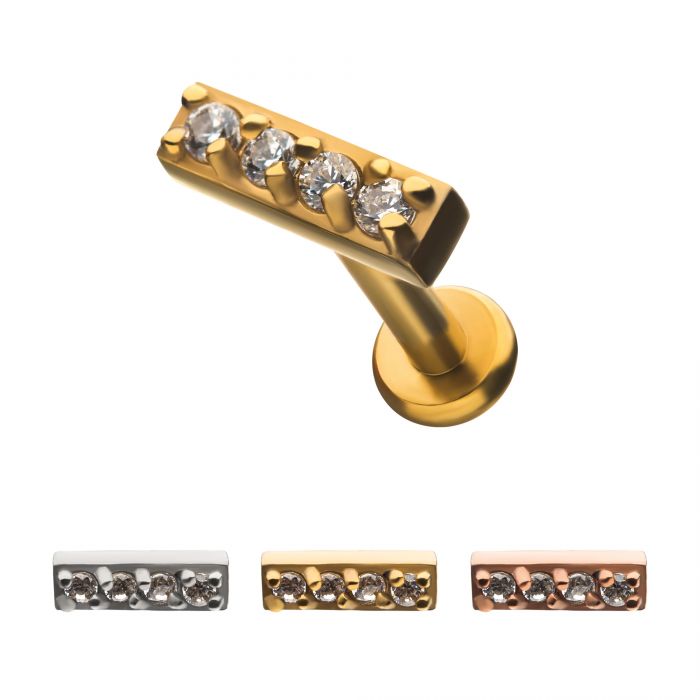 Barra de 18 g con 4 joyas