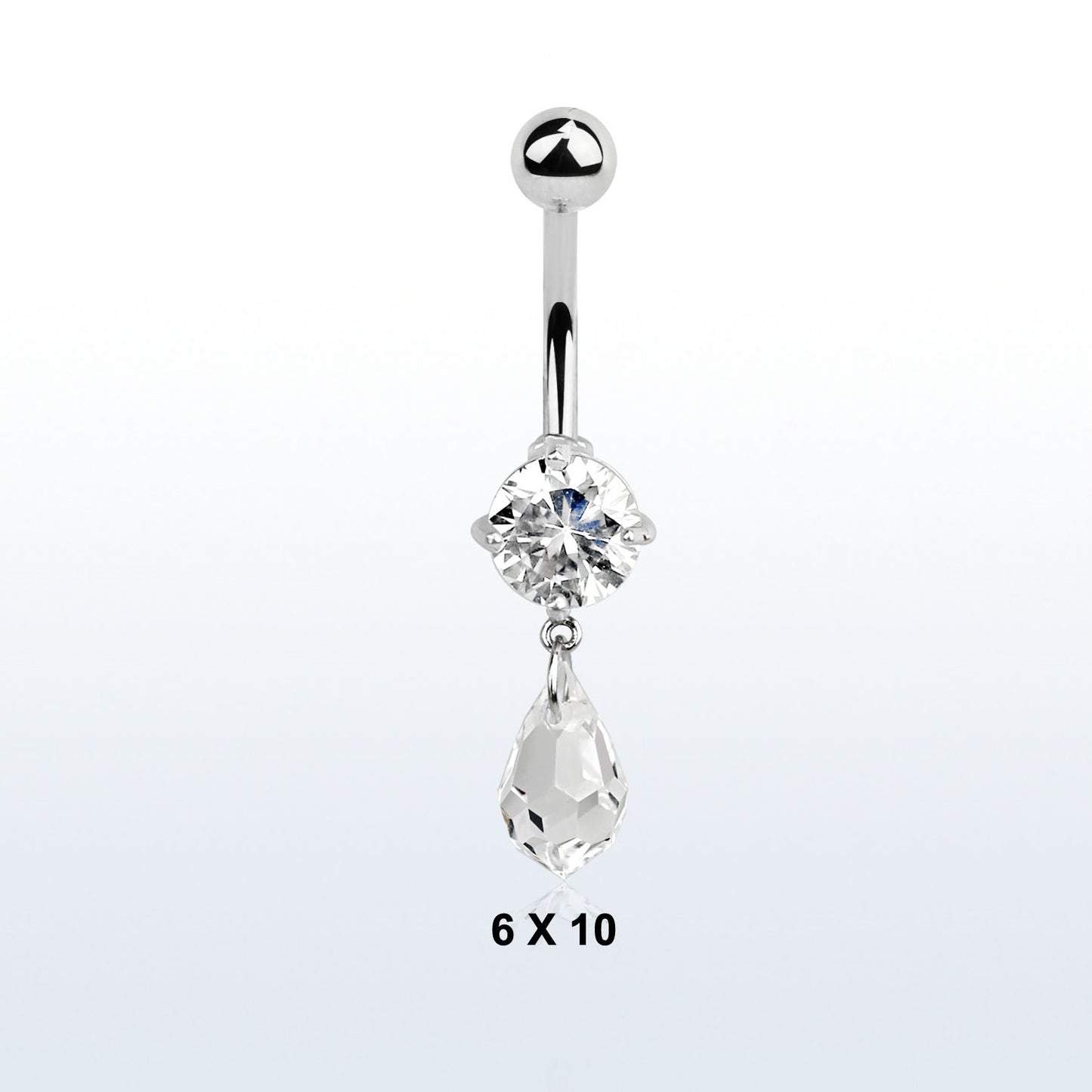 Faceted 10mm Teardrop Dangle