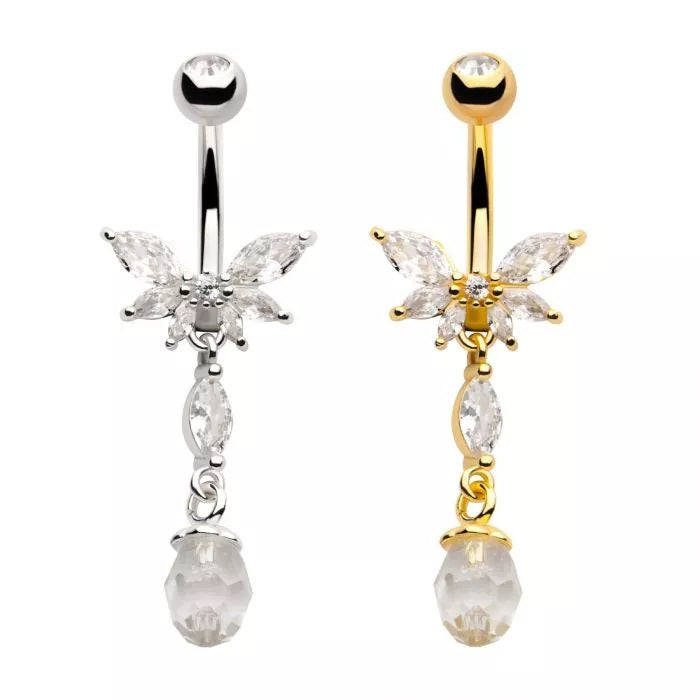 Marquise And Faceted Teardrop