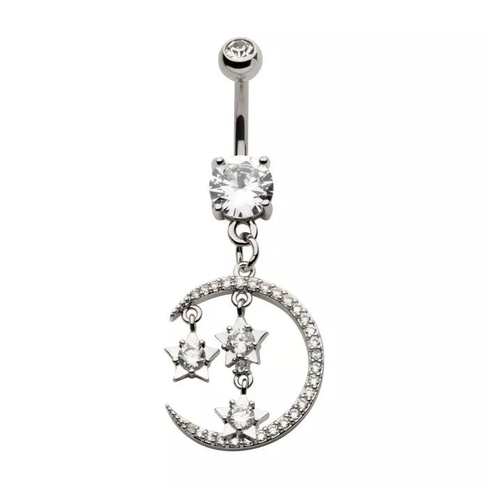 Colgante de triple mirada de luna creciente