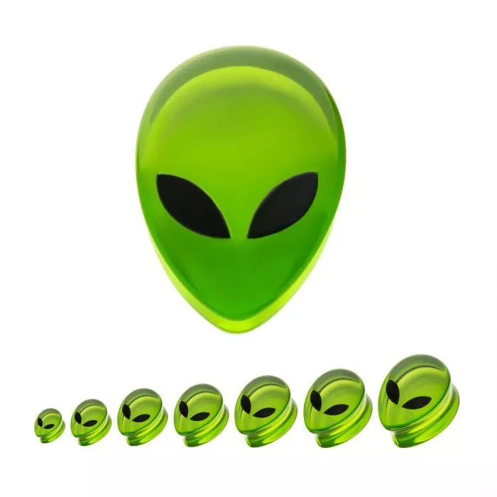 Alien Verde Doble Llamarada 0g - 7/8"