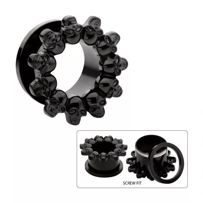 Cabezal de máquina con borde de calavera 0g - 7/8"