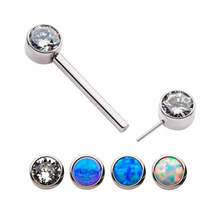 Bezel Set Opal Side Facing Nipple