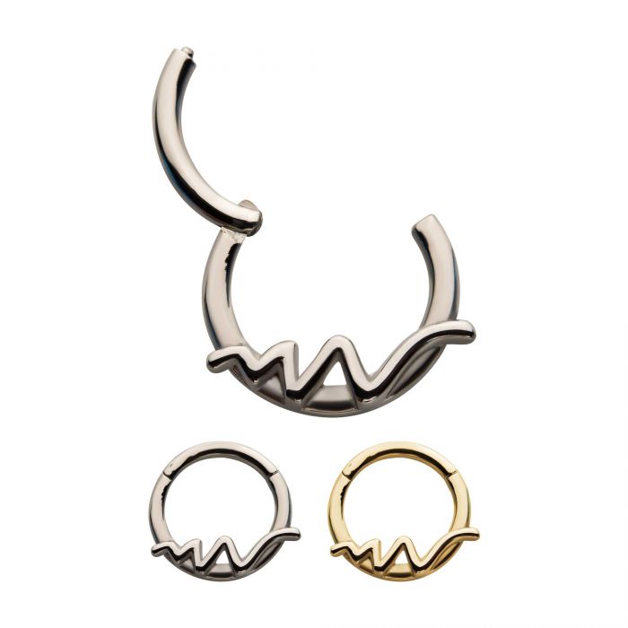 16g Wave Design Hinged Hoop