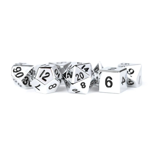 16mm Metal Silver Dice Set