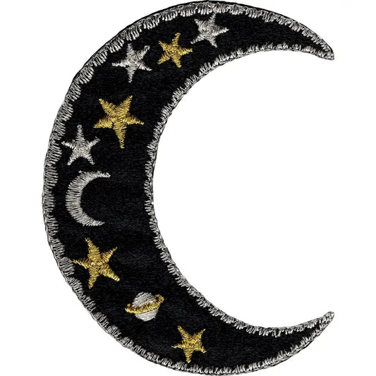 Patch - Celestial - Moon with Stars and Planet Inside