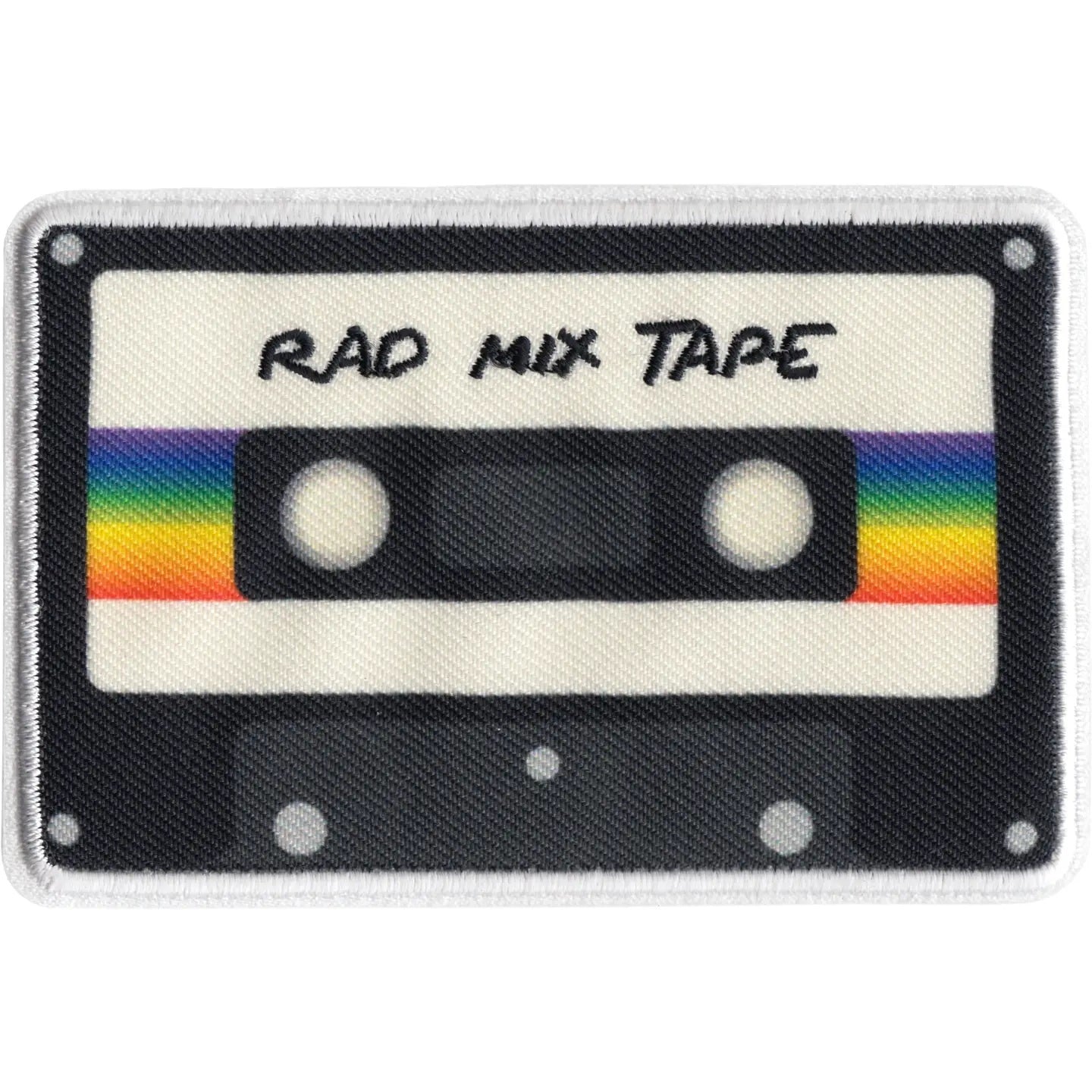 3.5" Patch - Rad Mix Cassette Tape - 1980s Music Fun