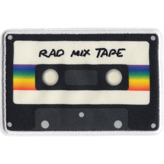 3.5" Patch - Rad Mix Cassette Tape - 1980s Music Fun