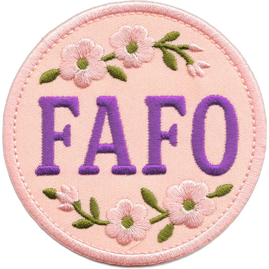 Patch - Fafo Fuck Around Find Out Floral Pink Bold Attitude