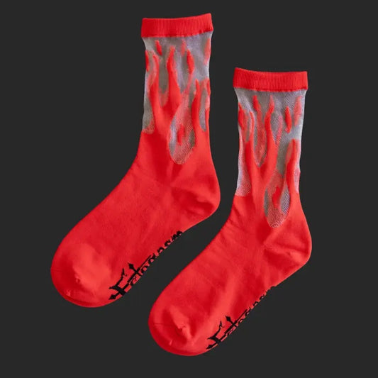 Sheer Flame Socks